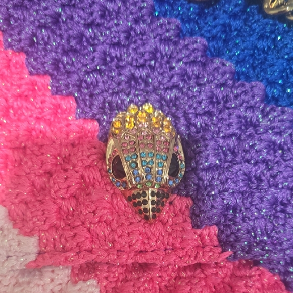 Kurt Geiger Multicolor Crochet Chain-Handle Shoulder Bag - Picture 2 of 8